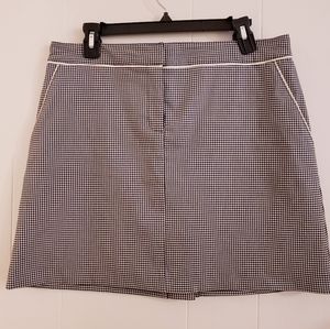 IZOD Skirt Women 8 Black Golf PerformX Black White Check Skort Stretch Active